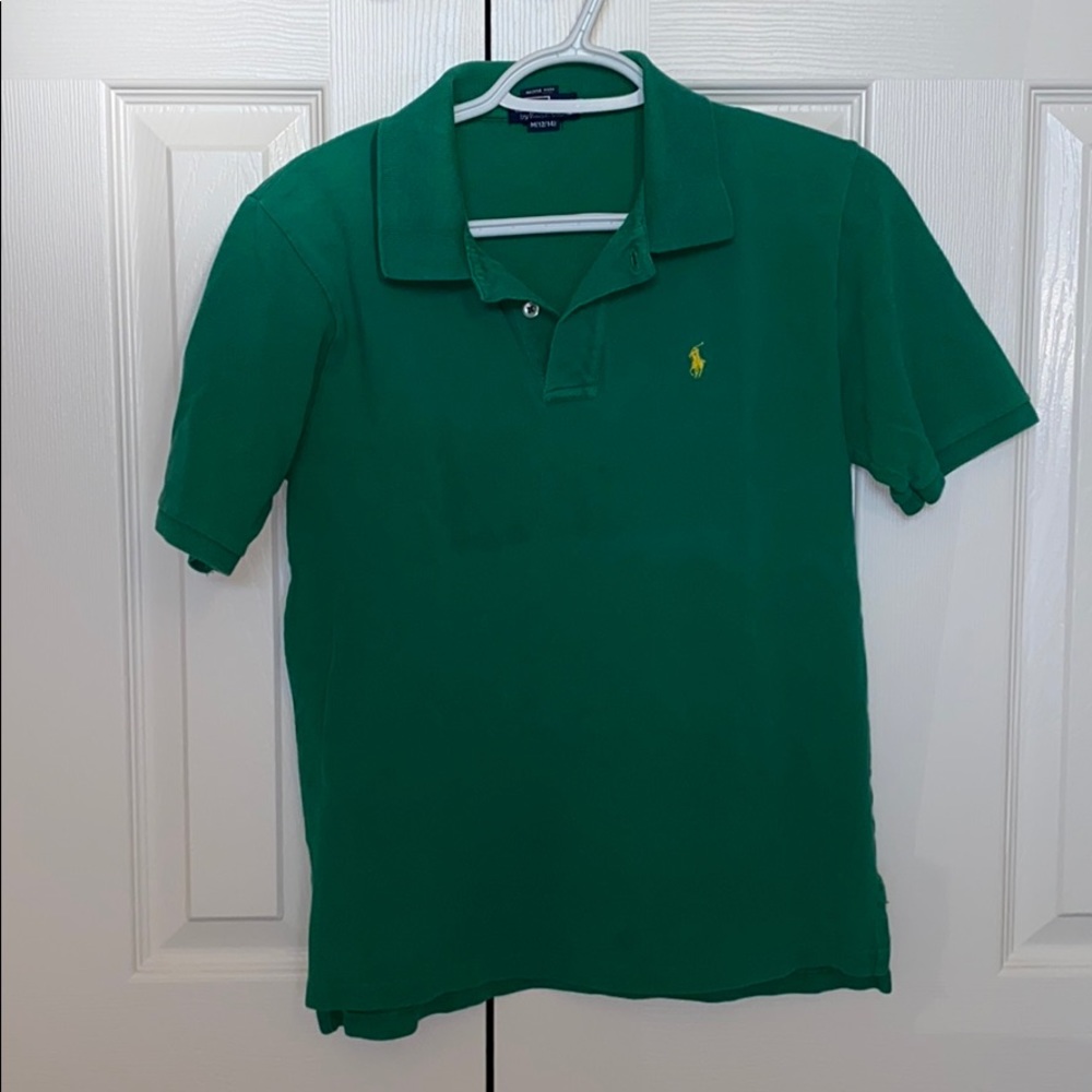 Boys youth green Polo shirt